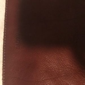 Baggu Clutch burgundy leather